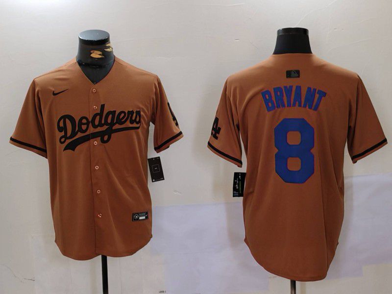 Men Los Angeles Dodgers #8 Bryant army green joint name 2024 Nike MLB Jersey style 4->->